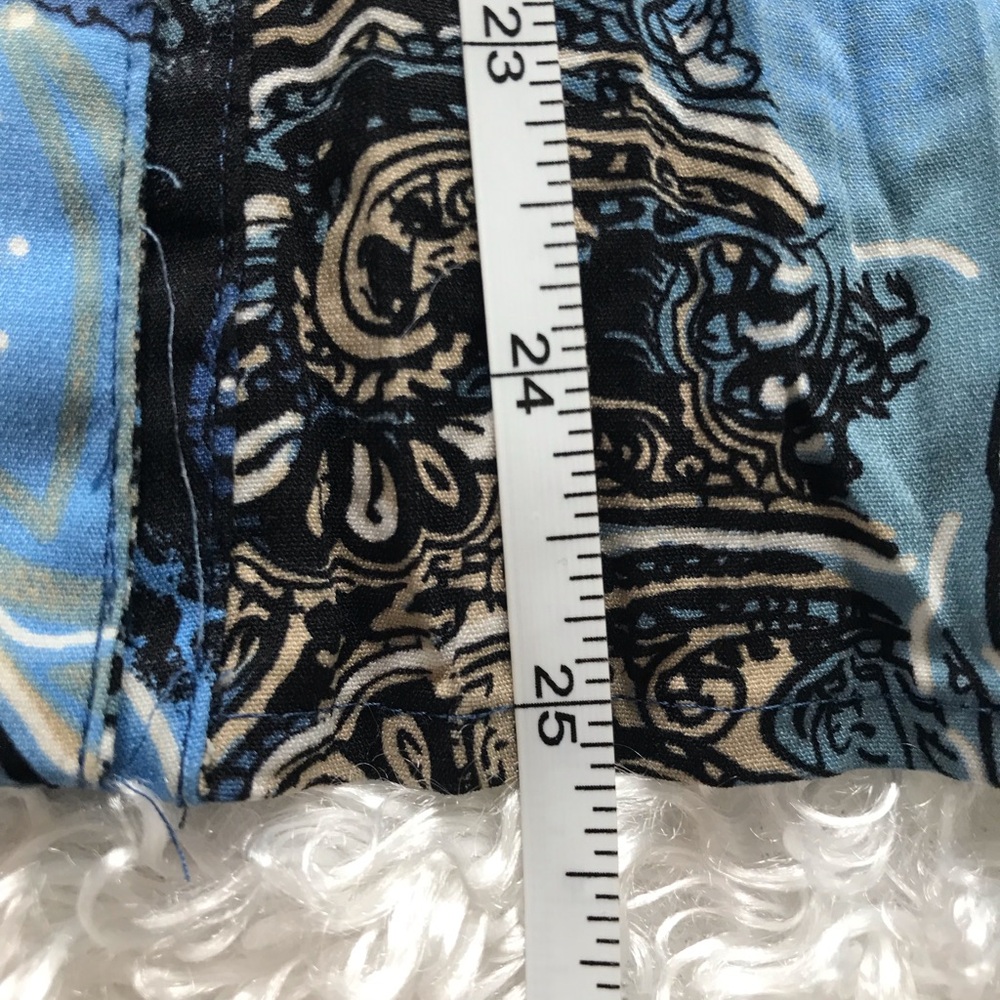 Blue Paisley Button-Up Blouse - Picture 9 of 11